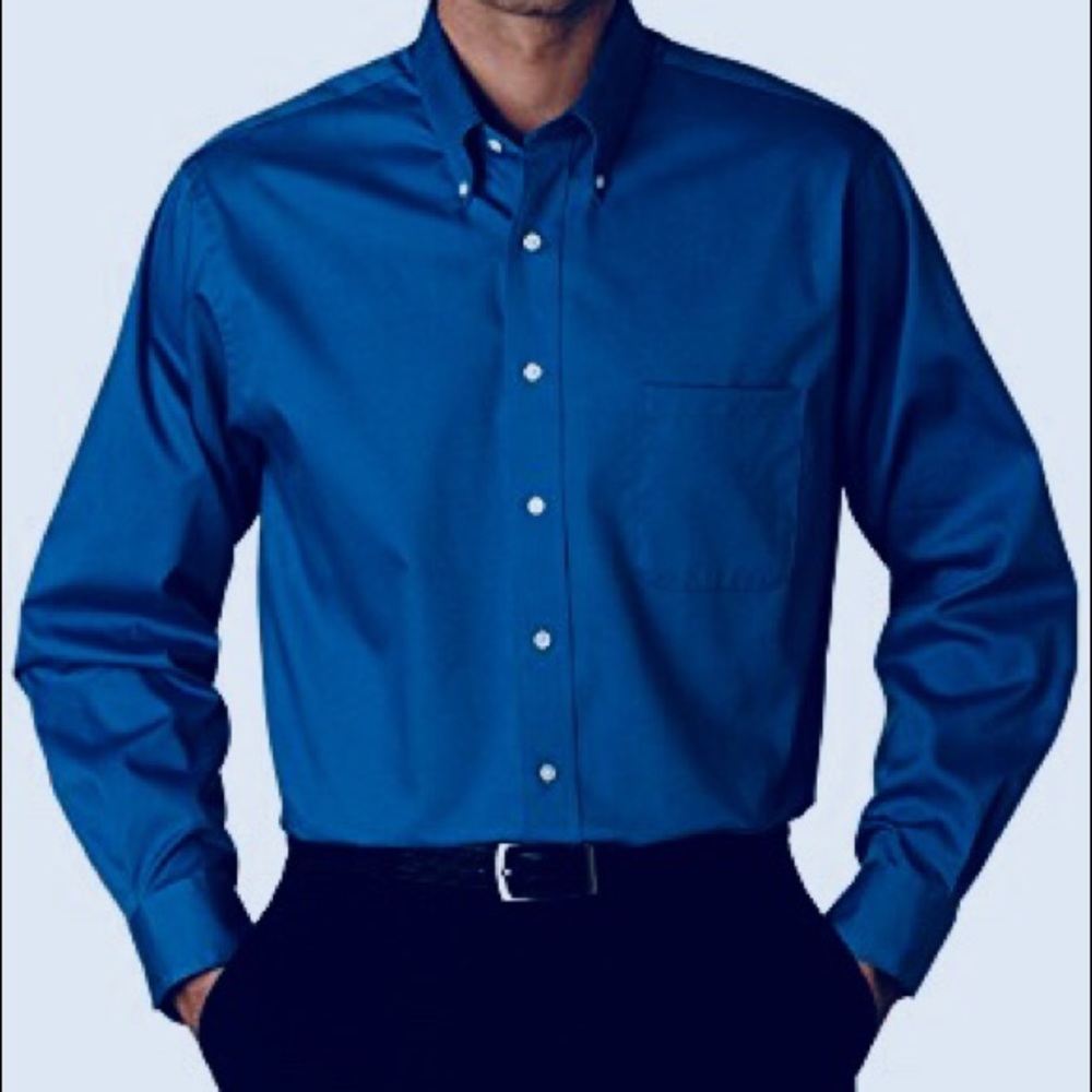 Alfani Men’s Blue Button Down Formal Prom Shirt